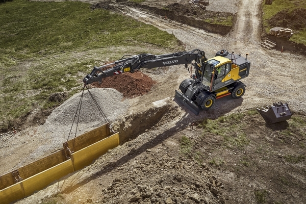 Telakaivuri kaivutöissä